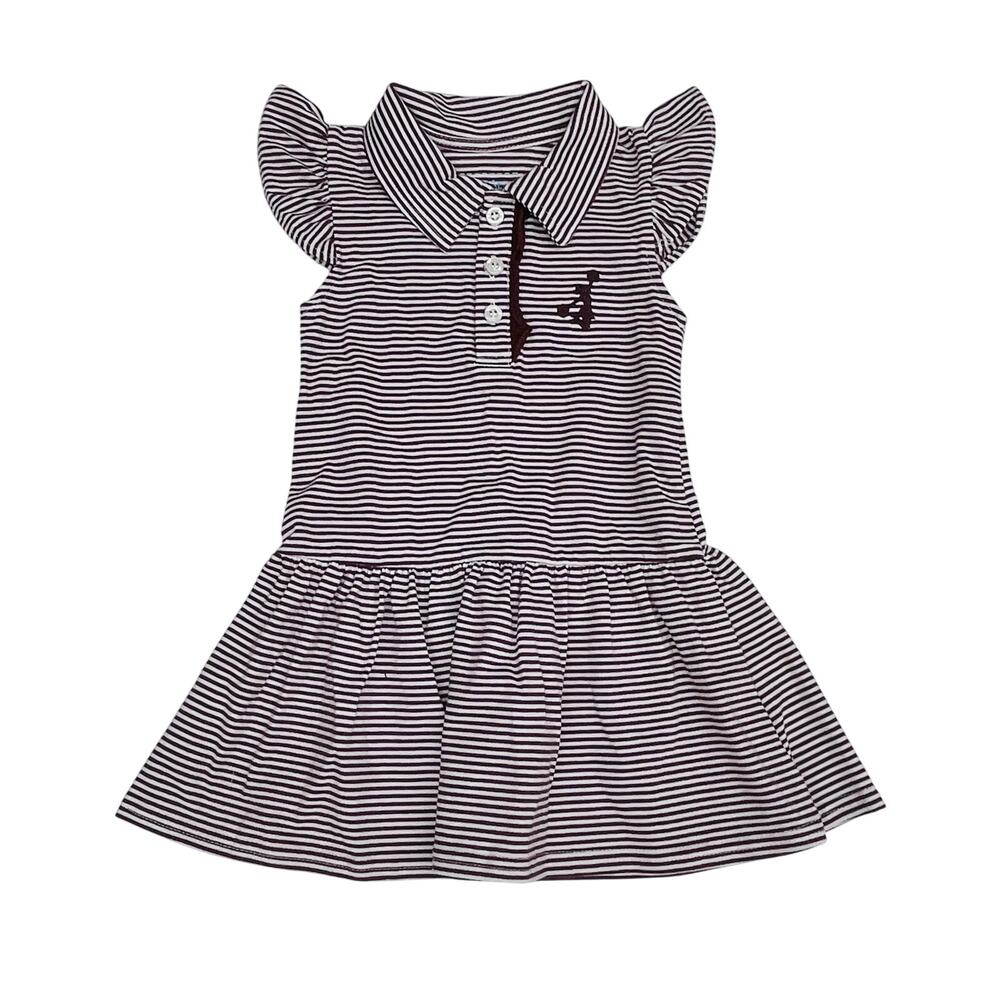 NWT Itsy Bitsy 24M Maroon Game Day Polo Dress